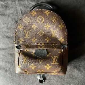 Louis Vuitton Rare Palm Springs Mini Brown Monogram Backpack M44873